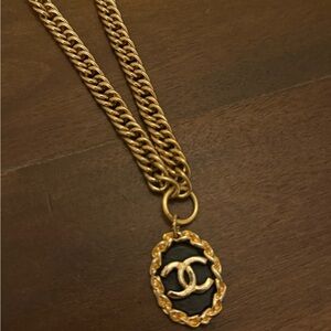 Gold and Black Chanel Vintage Necklace